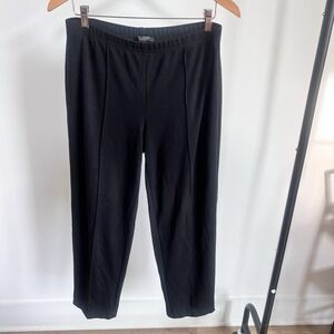 St. John Caviar Black Pull On Knit Pants Size 10 Business Casual St John